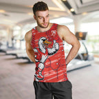 Sydney Swans Men Tank Top Mascot Cartoon Football Illustration Style