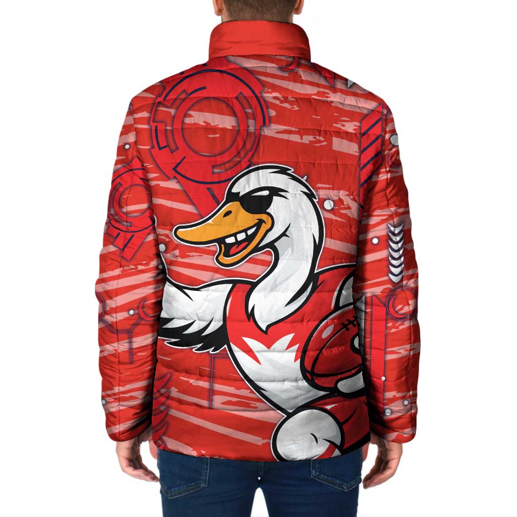 Sydney Swans Padded Jacket Mascot Cartoon Football Illustration Style