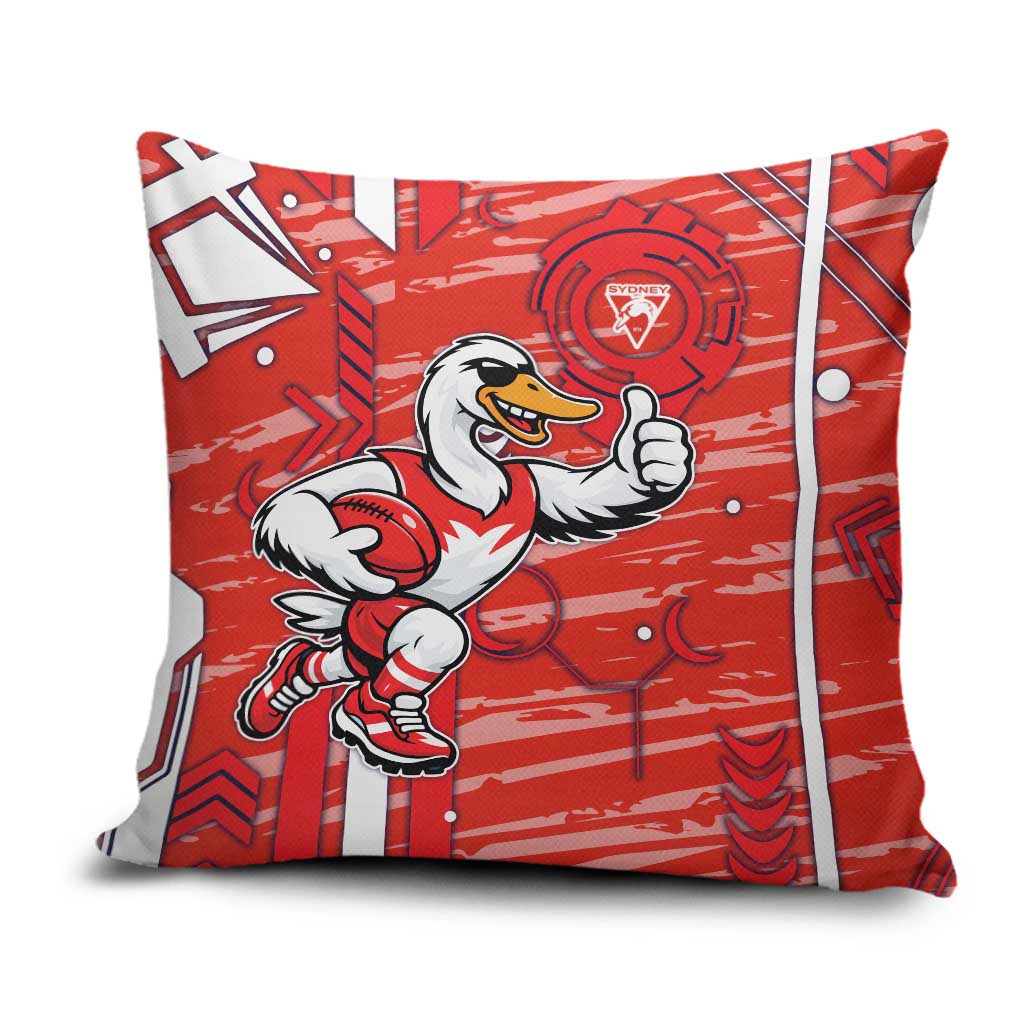 Sydney Swans Pillow Cover Mascot Cartoon Football Illustration Style
