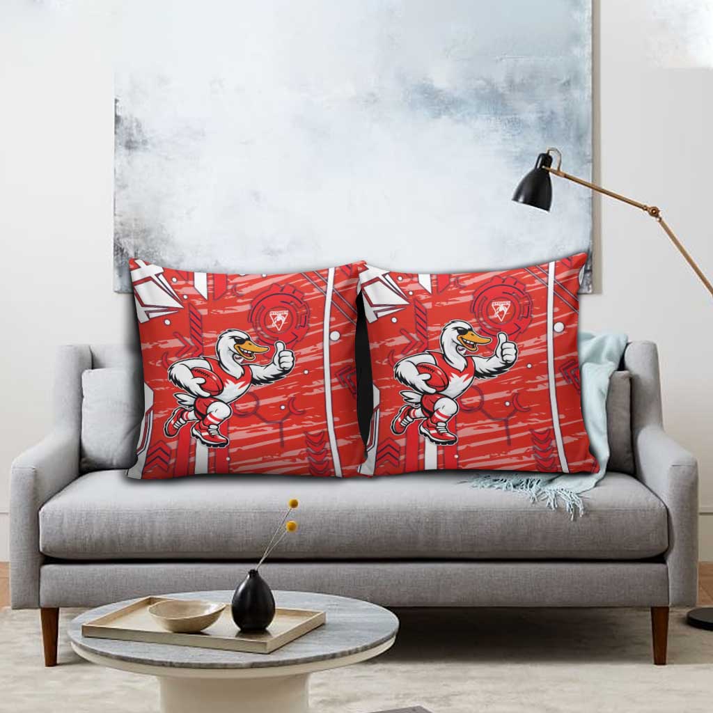 Sydney Swans Pillow Cover Mascot Cartoon Football Illustration Style