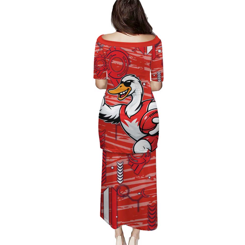 Sydney Swans Puletasi Mascot Cartoon Football Illustration Style