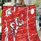 Sydney Swans Quilt Mascot Cartoon Football Illustration Style