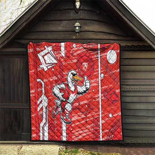 Sydney Swans Quilt Mascot Cartoon Football Illustration Style