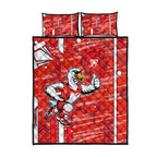 Sydney Swans Quilt Bed Set Mascot Cartoon Football Illustration Style