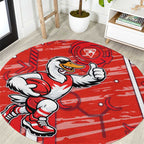 Sydney Swans Round Carpet Mascot Cartoon Football Illustration Style