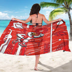 Sydney Swans Sarong Mascot Cartoon Football Illustration Style