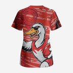 Sydney Swans Scrub Top Mascot Cartoon Football Illustration Style