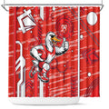 Sydney Swans Shower Curtain Mascot Cartoon Football Illustration Style
