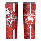 Sydney Swans Skinny Tumbler Mascot Cartoon Football Illustration Style