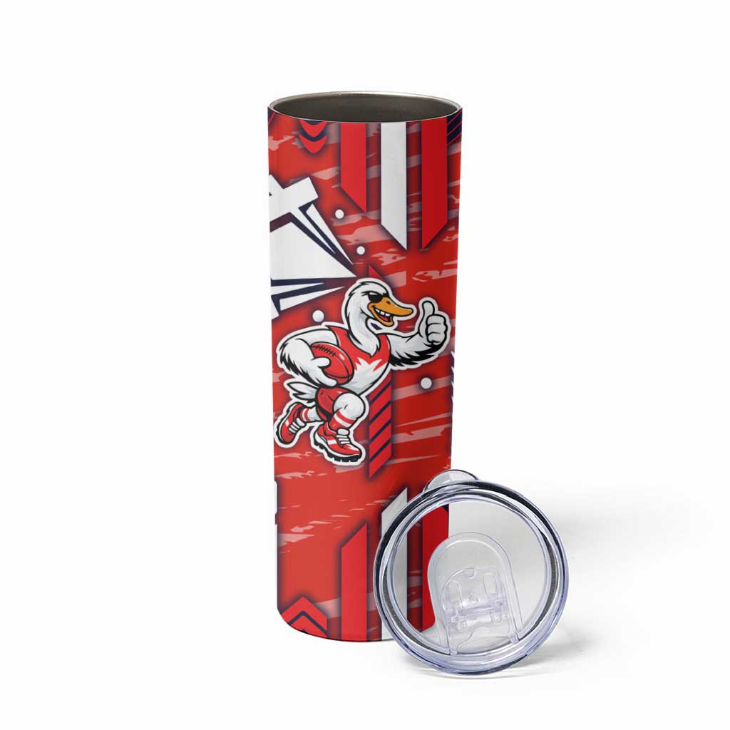 Sydney Swans Skinny Tumbler Mascot Cartoon Football Illustration Style