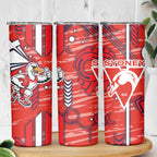 Sydney Swans Skinny Tumbler Mascot Cartoon Football Illustration Style