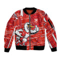 Sydney Swans Sleeve Zip Bomber Jacket Mascot Cartoon Football Illustration Style