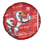 Sydney Swans Spare Tire Cover Mascot Cartoon Football Illustration Style