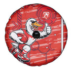 Sydney Swans Spare Tire Cover Mascot Cartoon Football Illustration Style