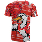 Sydney Swans T Shirt Mascot Cartoon Football Illustration Style