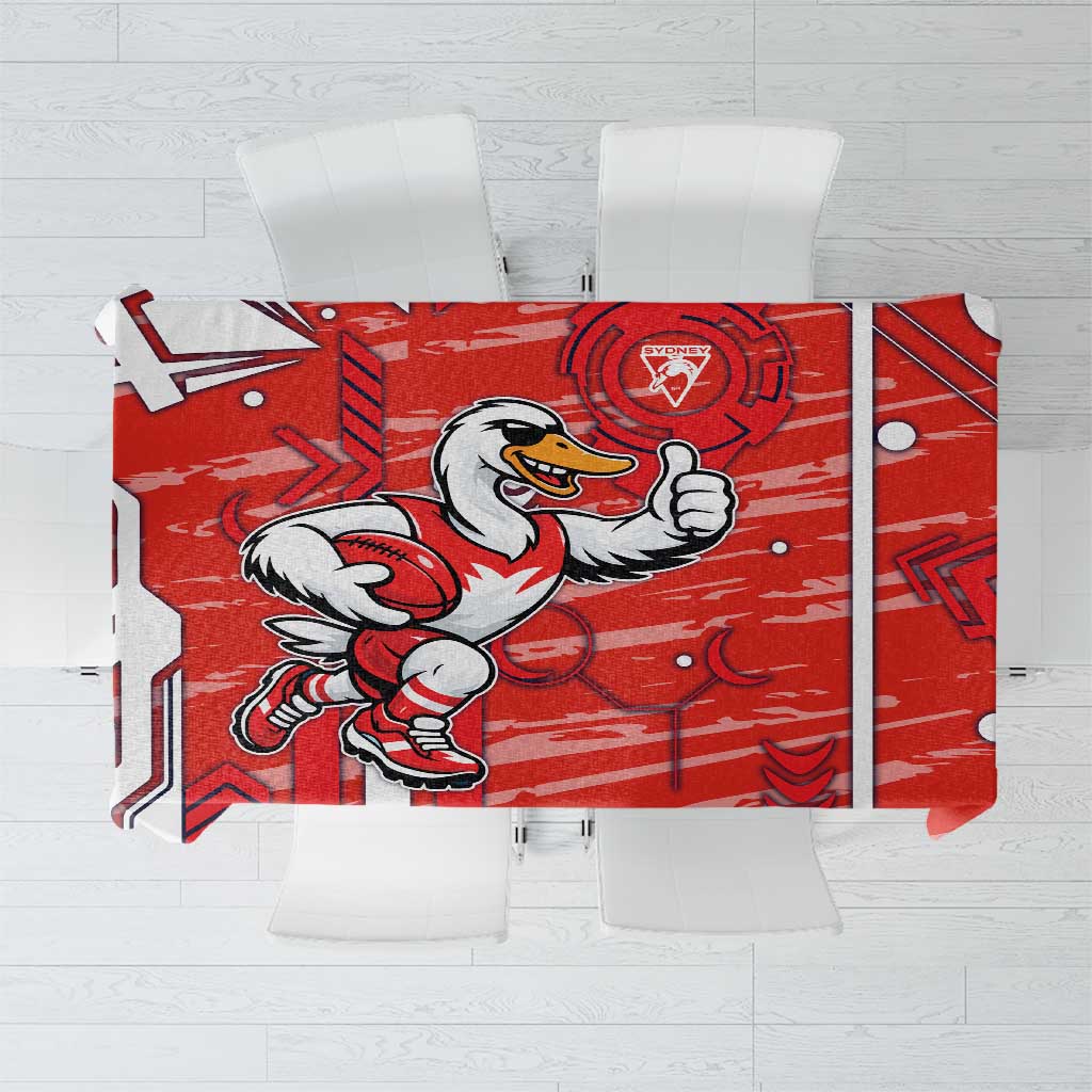 Sydney Swans Tablecloth Mascot Cartoon Football Illustration Style