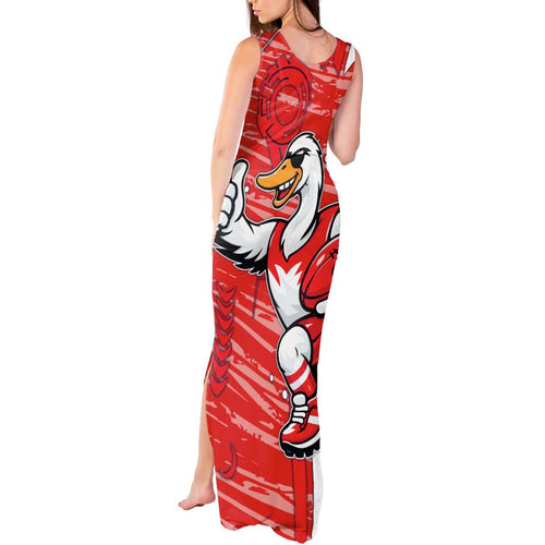 Sydney Swans Tank Maxi Dress Mascot Cartoon Football Illustration Style