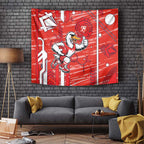 Sydney Swans Tapestry Mascot Cartoon Football Illustration Style