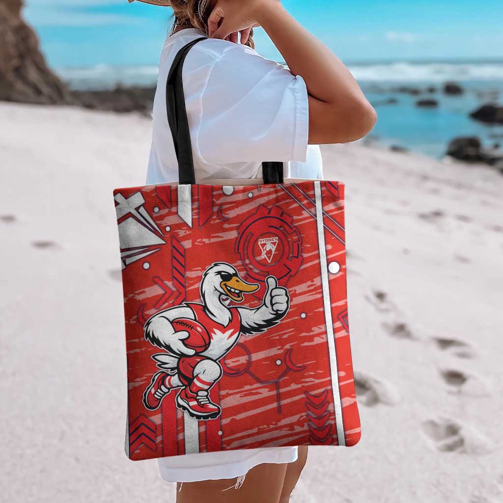 Sydney Swans Tote Bag Mascot Cartoon Football Illustration Style