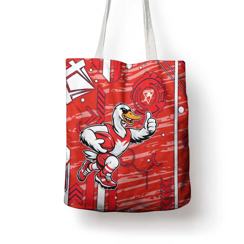 Sydney Swans Tote Bag Mascot Cartoon Football Illustration Style