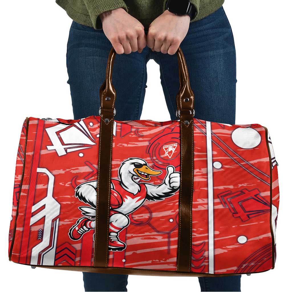 Sydney Swans Travel Bag Mascot Cartoon Football Illustration Style