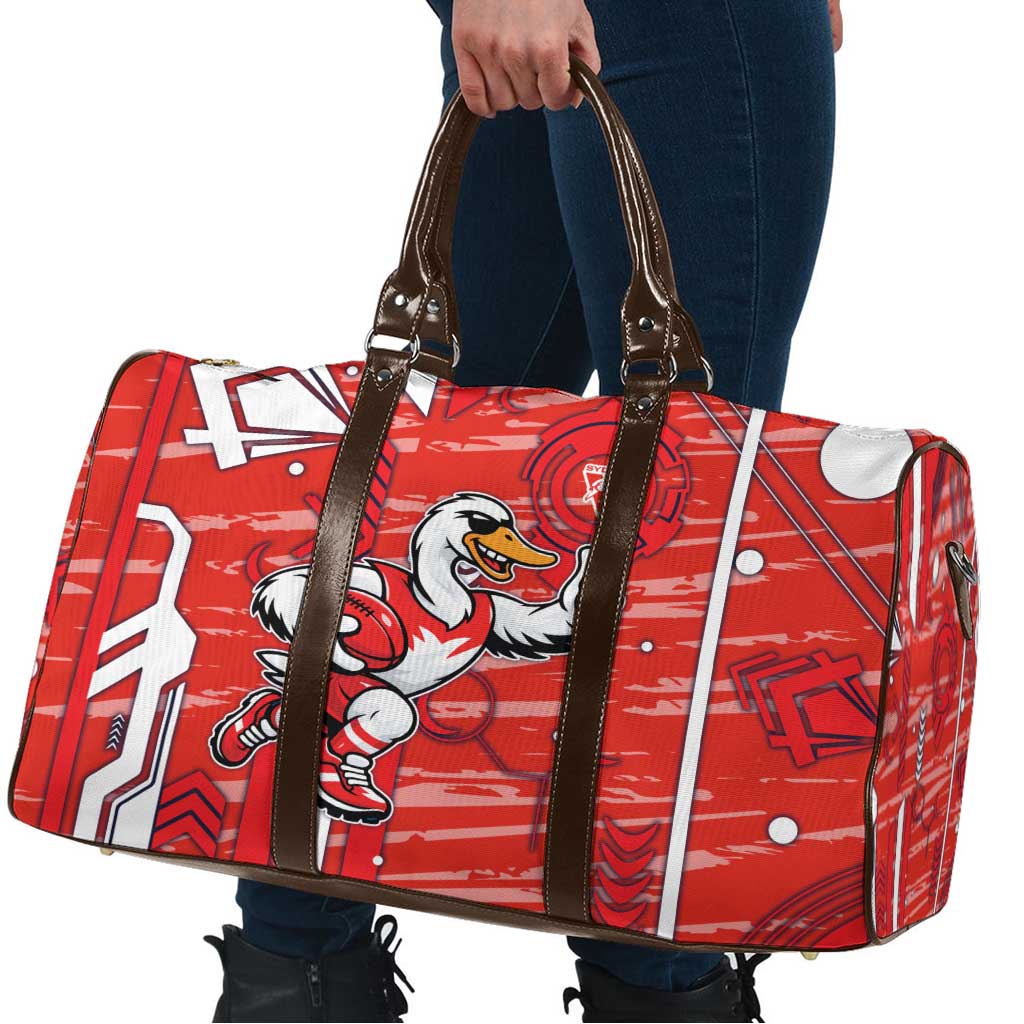 Sydney Swans Travel Bag Mascot Cartoon Football Illustration Style