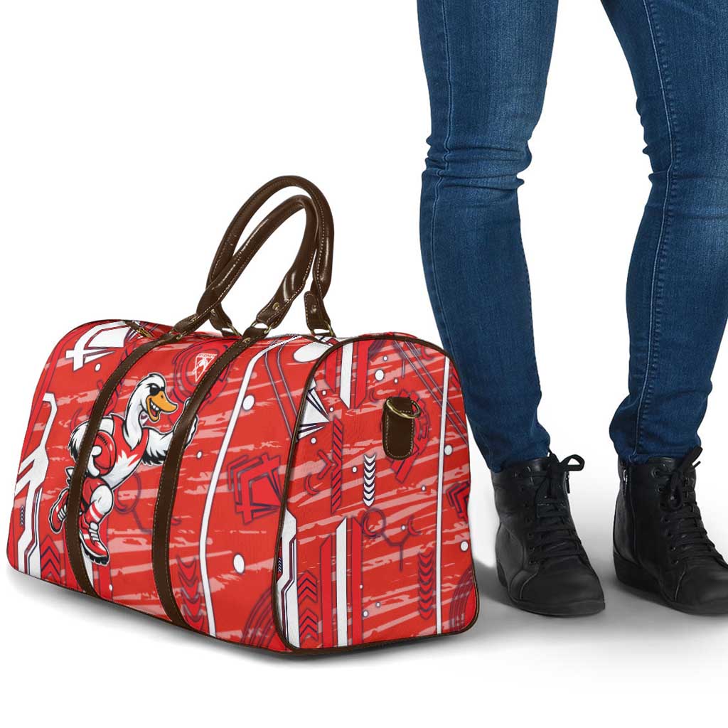 Sydney Swans Travel Bag Mascot Cartoon Football Illustration Style