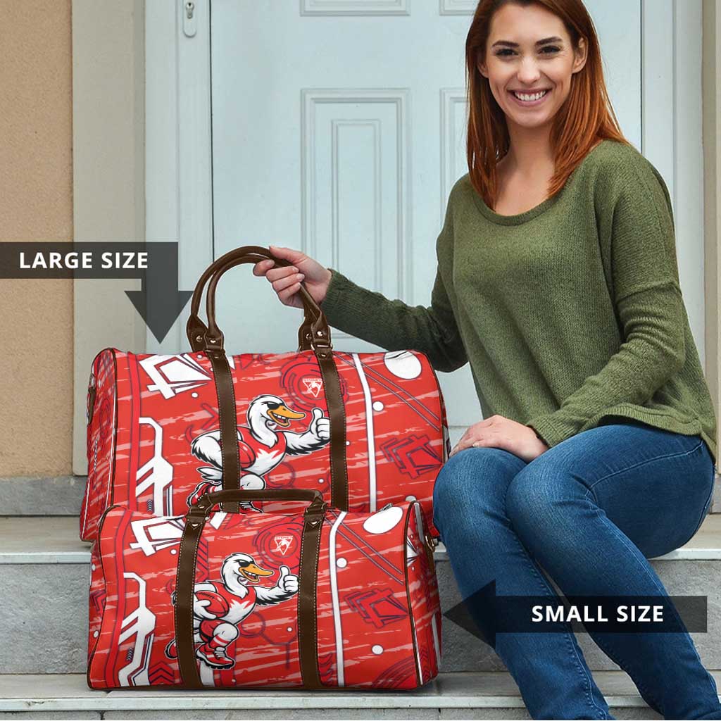 Sydney Swans Travel Bag Mascot Cartoon Football Illustration Style
