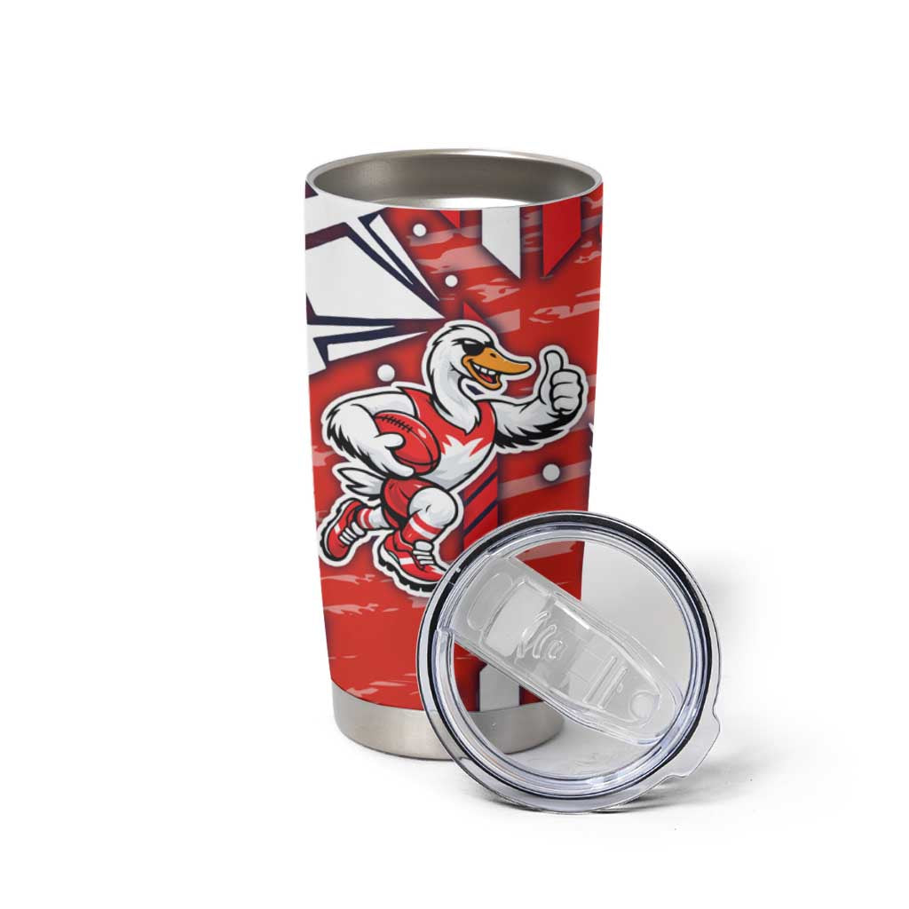 Sydney Swans Tumbler Cup Mascot Cartoon Football Illustration Style