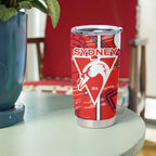 Sydney Swans Tumbler Cup Mascot Cartoon Football Illustration Style