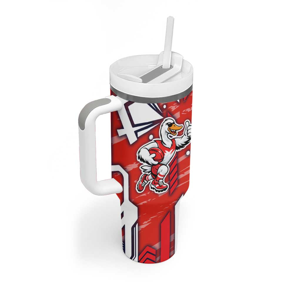 Sydney Swans Tumbler With Handle Mascot Cartoon Football Illustration Style