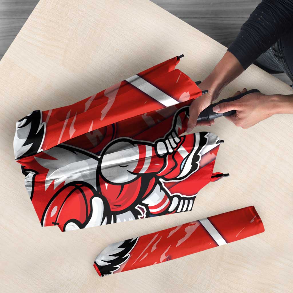 Sydney Swans Umbrella Mascot Cartoon Football Illustration Style