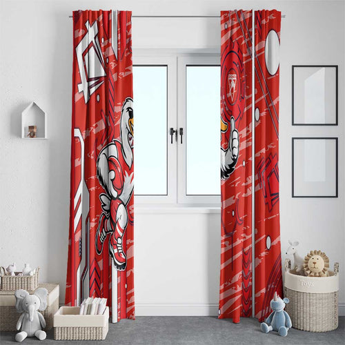 Sydney Swans Window Curtain Mascot Cartoon Football Illustration Style