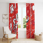 Sydney Swans Window Curtain Mascot Cartoon Football Illustration Style