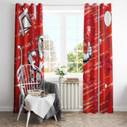 Sydney Swans Window Curtain Mascot Cartoon Football Illustration Style