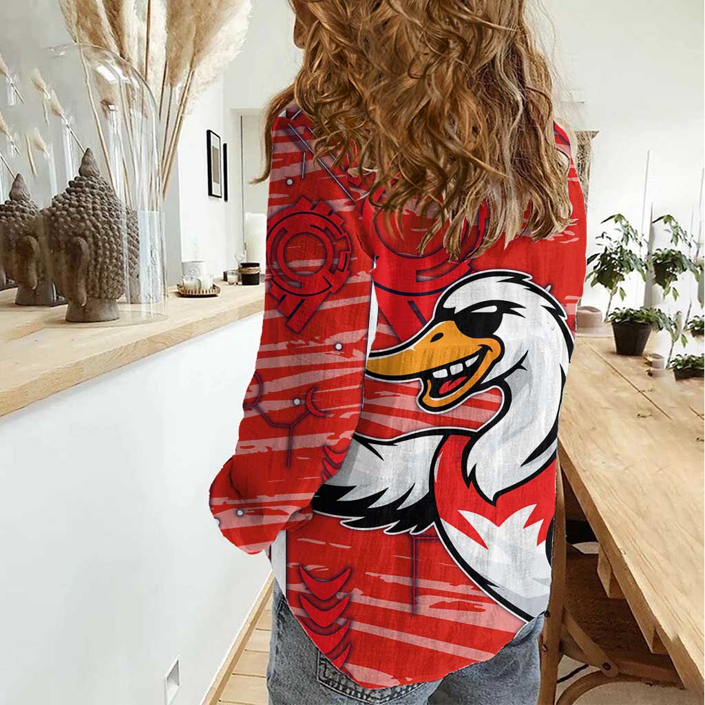 Sydney Swans Women Casual Shirt Mascot Cartoon Football Illustration Style
