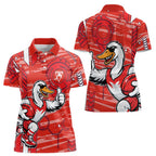 Sydney Swans Women Polo Shirt Mascot Cartoon Football Illustration Style