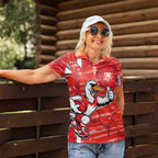 Sydney Swans Women Polo Shirt Mascot Cartoon Football Illustration Style