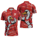 Sydney Swans Zipper Polo Shirt Mascot Cartoon Football Illustration Style