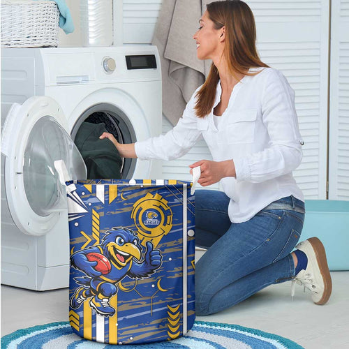 West Coast Eagles Laundry Basket Mascot Cartoon Football Illustration Style