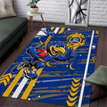 West Coast Eagles Area Rug Mascot Cartoon Football Illustration Style