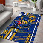 West Coast Eagles Area Rug Mascot Cartoon Football Illustration Style