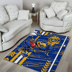 West Coast Eagles Area Rug Mascot Cartoon Football Illustration Style