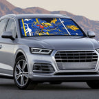 West Coast Eagles Auto Sun Shade Mascot Cartoon Football Illustration Style