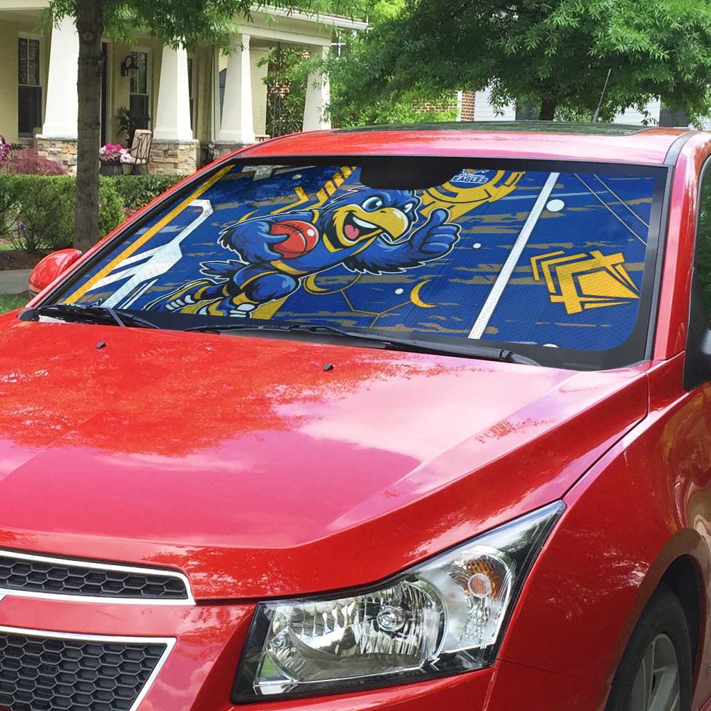 West Coast Eagles Auto Sun Shade Mascot Cartoon Football Illustration Style