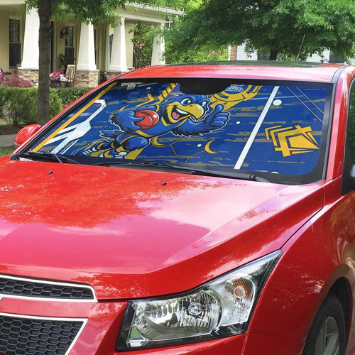 West Coast Eagles Auto Sun Shade Mascot Cartoon Football Illustration Style