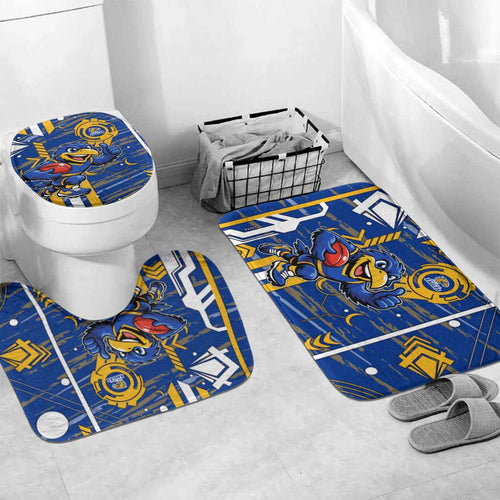 West Coast Eagles Bathroom Set Mascot Cartoon Football Illustration Style