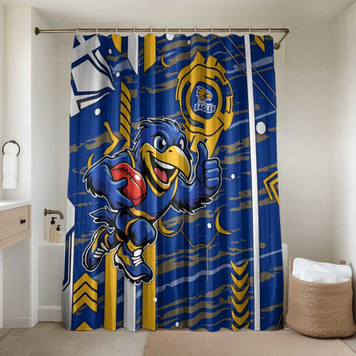 West Coast Eagles Bathroom Set Mascot Cartoon Football Illustration Style