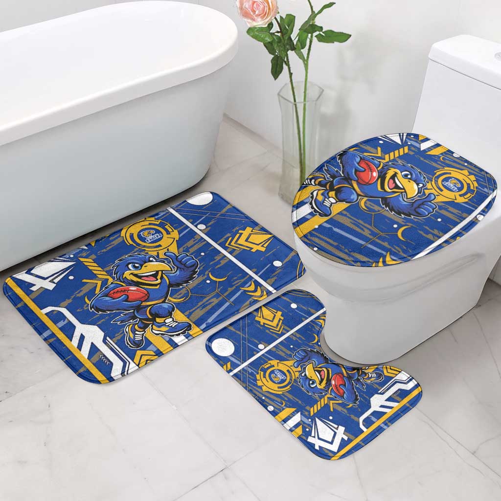 West Coast Eagles Bathroom Set Mascot Cartoon Football Illustration Style