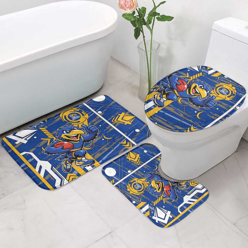 West Coast Eagles Bathroom Set Mascot Cartoon Football Illustration Style
